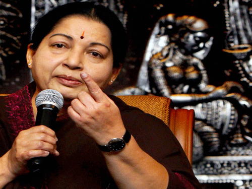 While releasing the candidate list, Jayalalithaa also allocated seven seats to her poll alliance partner. pti file photo