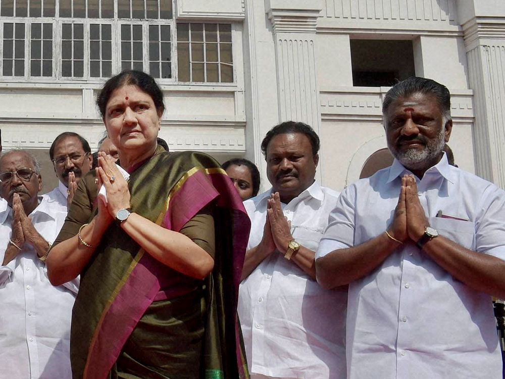 Sasikala, the close aide of former Chief Minister and AIADMK supremo Lt Jayalalithaa, was unanimously elected as the legislative party leader in today's meeting. O Panneerselvam, who proposed Sasikala's name in the meeting is all set to step down as Chief Minister.  pti file photo