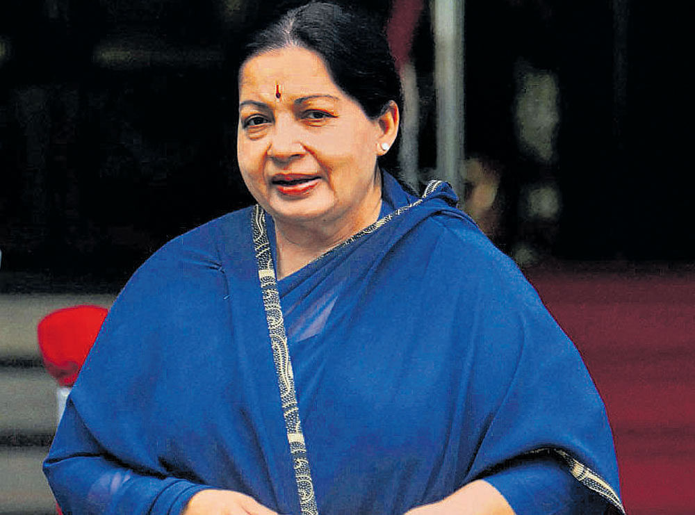 He also announced that her(Jayalalithaa) Poes Garden residence in Chennai will be made into a memorial.  DH File Photo