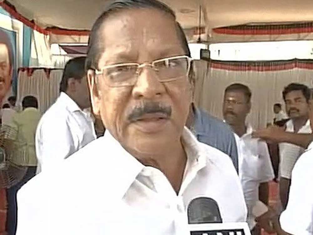 DMK's Rajya Sabha member R S Bharathi submitted a detailed petition to Chief Electoral Officer Rajesh Lakhoni. Image Courtesy: ANI/Twitter