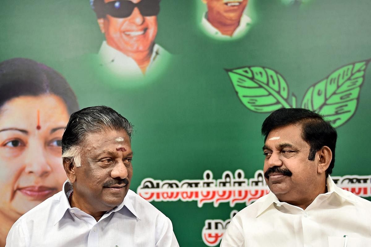 The members were being expelled from the AIADMK as they went against party principles and 'brought disrepute' to it, Panneerselvam and Palaniswami said in the statement.