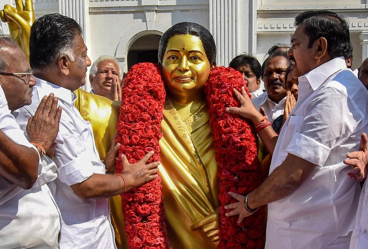 Just a little over two years after her death in the winter of 2016, Jayalalithaa’s AIADMK has seen much decline, having lost its sheen in the public and bargaining power at the Centre. PTI file photo