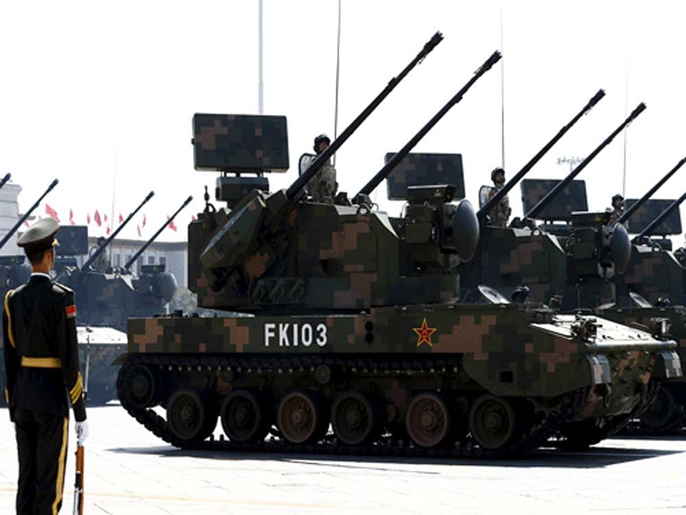 China, the world's second largest military spender after the US, Tuesday announced a 7.5 per cent increase in its defence budget for this year, hiking it to a whopping USD 177.61 billion, over three times that of India. PTI file photo