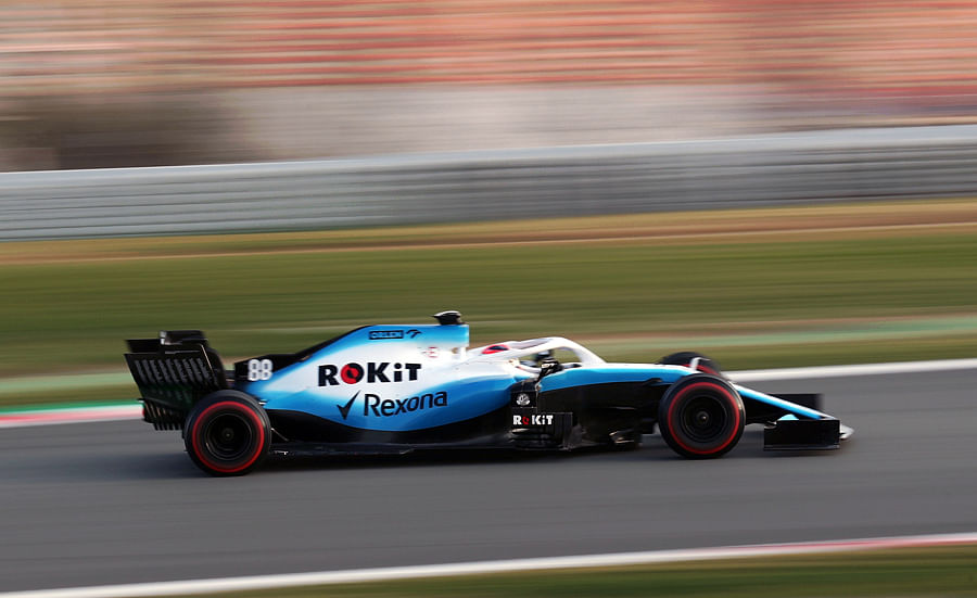 Williams driver Robert Kubica during testing. Picture credit: Williams Racing
