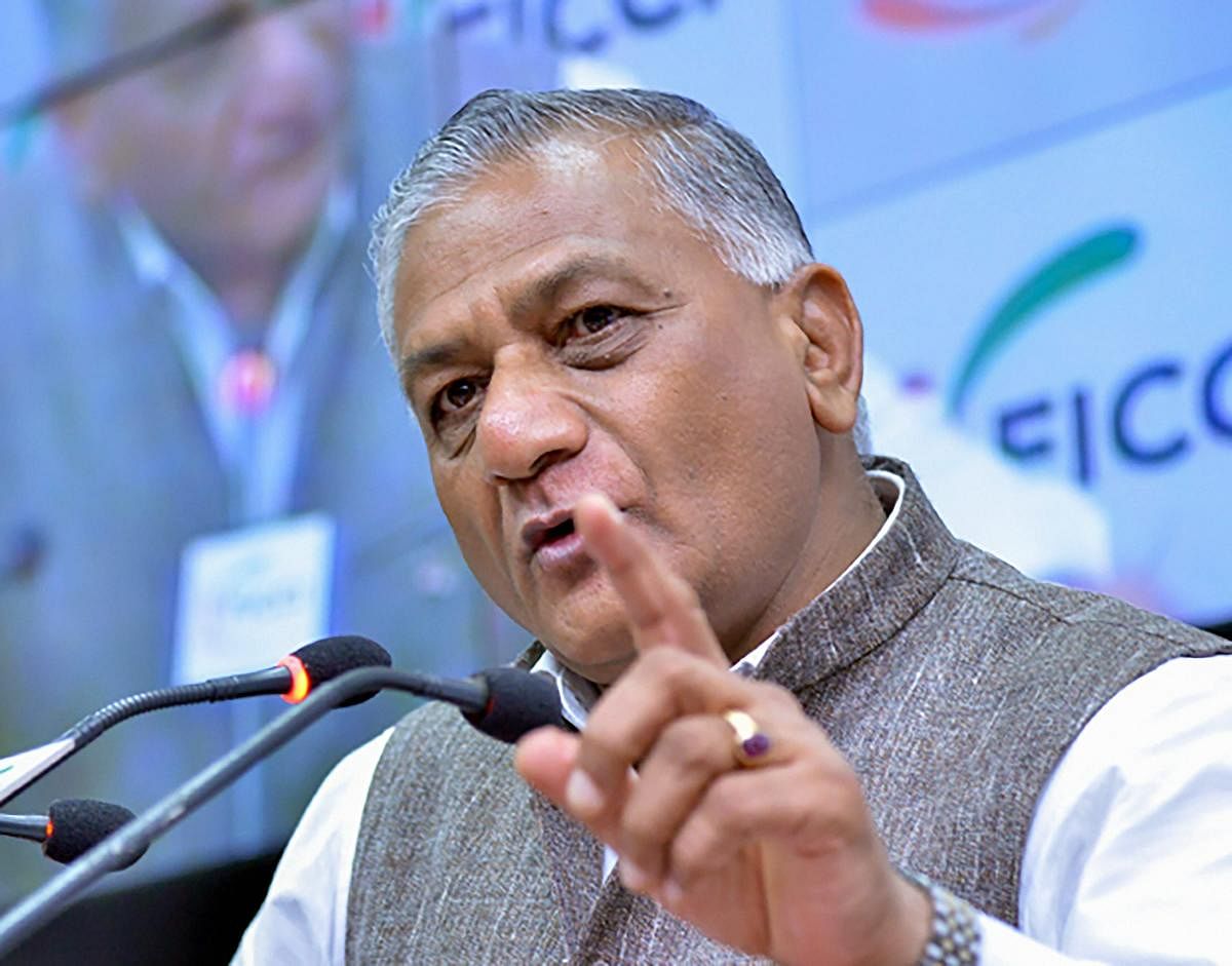 Minister of State for External Affairs Gen V K Singh. (PTI File Photo)