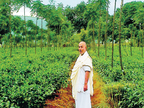Baba Gurupad Sambhava Ramat the tea garden at Sogra village.