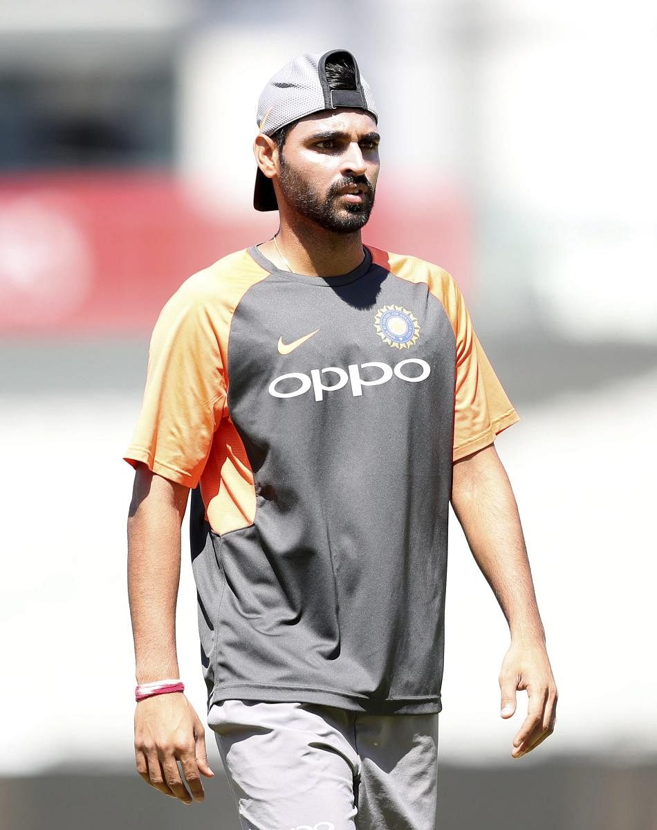 BIG SETBACK Bhuvneshwar Kumar has not been included in the Indian squad for the first three Tests after he aggravated his back injury during the third ODI against England on Tuesday. AP-PTI