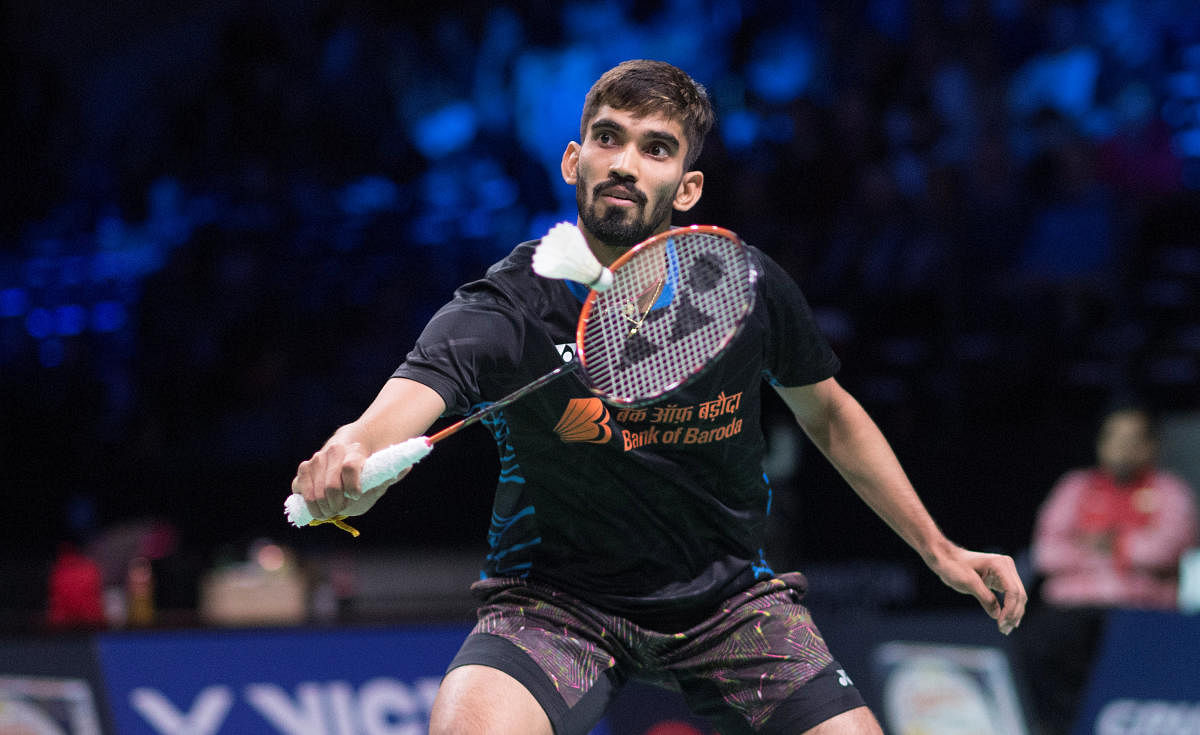 ON HIS WAY: India's Kidambi Srikanth defeated France's Brice Leverdez to enter the second round of the All England Championship. Reuters File Photo
