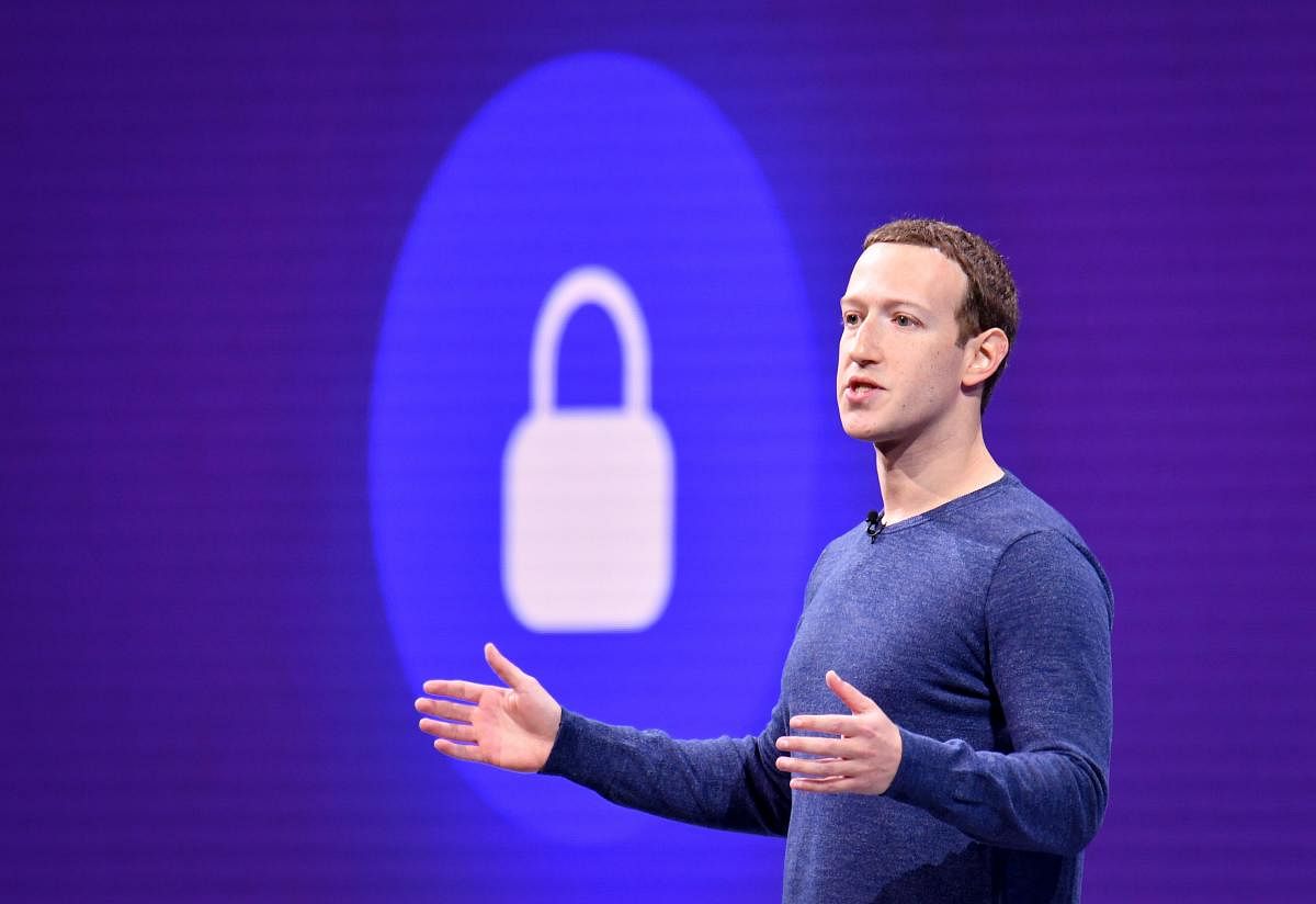 In this file photo taken on May 1, 2018 Facebook CEO Mark Zuckerberg speaks during the annual F8 summit at the San Jose McEnery Convention Center in San Jose, California. (AFP File Photo)