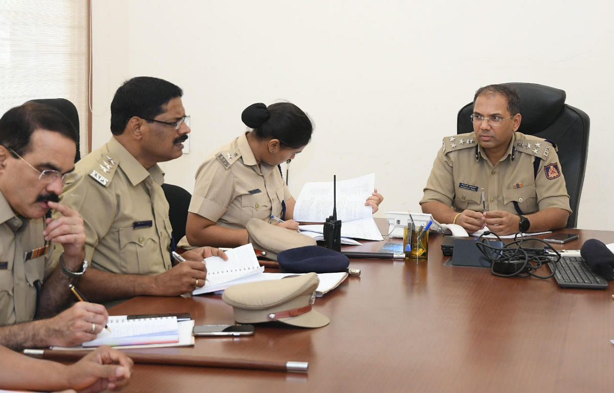 City Police Commissioner Sandeep Patil replies to a question at the phone-in programme on Friday. 