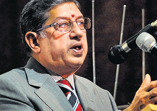 in spotlight: N Srinivasan is set to return to helm after a 'clean chit' by the probe panel. Pti