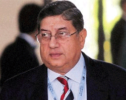 Indian cricket board chief N. Srinivasan