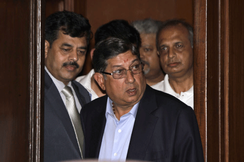 BCCI defends Srini presence