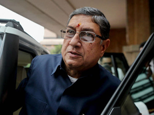 The BCCI today congratulated its President-in-exile N Srinivasan for becoming the first Chairman of the ICC, saying there could not have been a better person for the position. PTI file photo