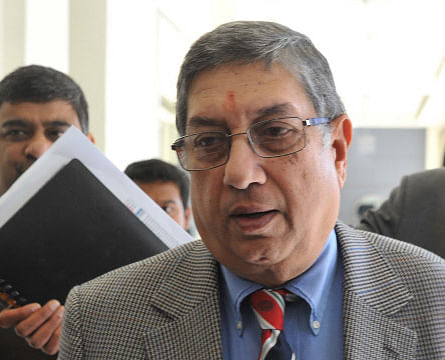 The BCCI top brass today remained tightlipped about the Board's future course of action after the Supreme Court's barred its sidelined President N Srinivasan from contesting any election on grounds of conflict of interest. DH File Photo.