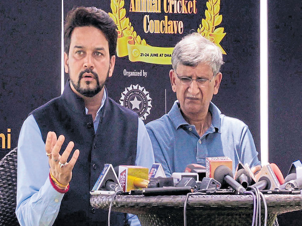 After removing Anurag Thakur and Ajay Shirke as BCCI president and secretary for obstructing the implementation of the Lodha recommendations, the Supreme Court last month formed a four-member panel headed by former comptroller and auditor general Vinod Rai to run the day-to-day affairs of the cricket board as the matter is sub-judice. File photo