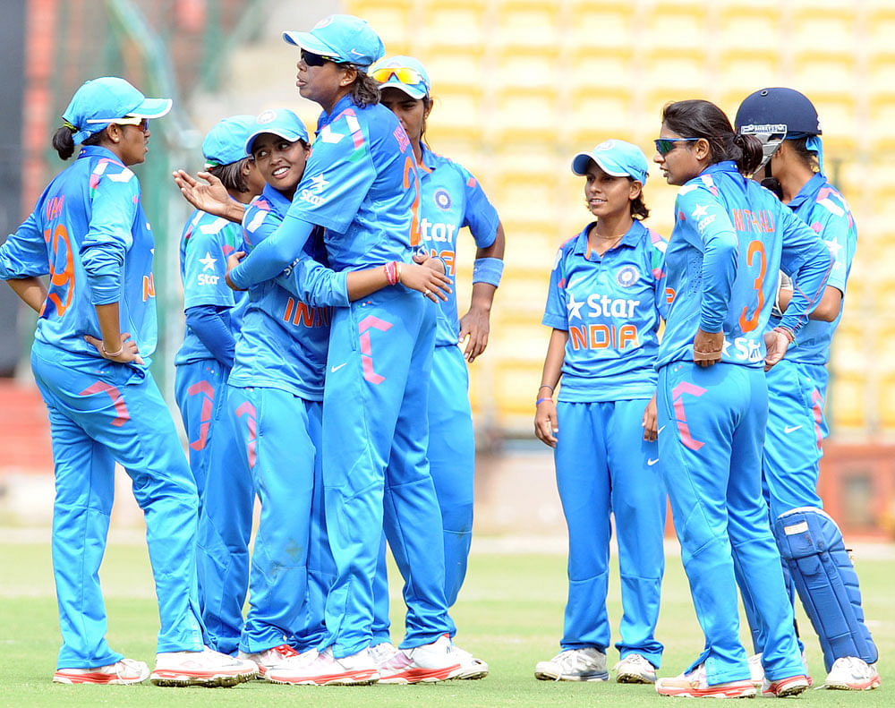 India Women put on a massive 358/3 in 50 overs, their highest total in Women's ODIs. DH File Photo