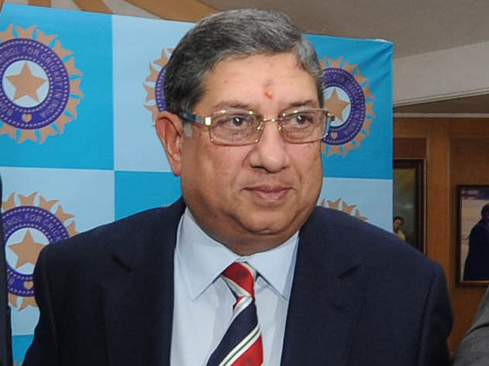 The bench, also comprising Justices A M Khanwilkar and D Y Chandrachud, issued notices to Srinivasan and Shah. The court sought their responses on the issue and fixed the matter for consideration on July 24. DH file photo of N Srinivasan