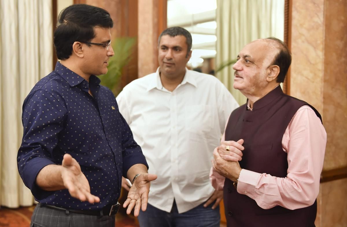 HITTING OUT Sourav Ganguly (left) has written a letter to BCCI acting president CK Khanna (right) and treasurer Anirudh Chaudhry, expressing concern over how the BCCI is run. PTI