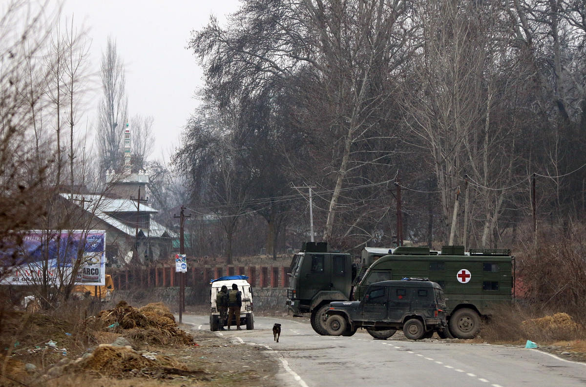 Security forces launched a cordon and search operation in Pinglish area of Tral in south Kashmir district after receiving specific intelligence input about presence of the militants in the area, a police official said. (DH File Photo)