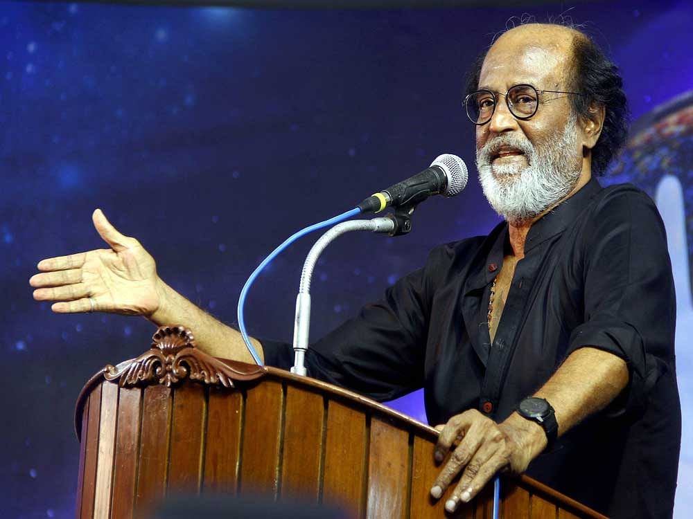 The actor did not refer to any specific incident but the message comes close on the heels of his fans going into celebration mode over him hinting at a political entry, and pasting posters in parts of Chennai and elsewehere hailing him. File photo.