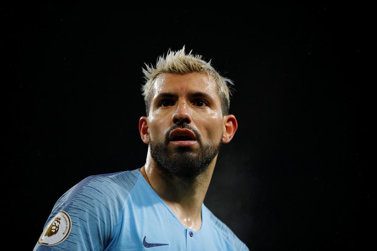 Manchester City's Sergio Aguero will look to continue his goal-scoring spree when they meet FC Schalke at the Etihad Stadium on Tuesday. Reuters file photo