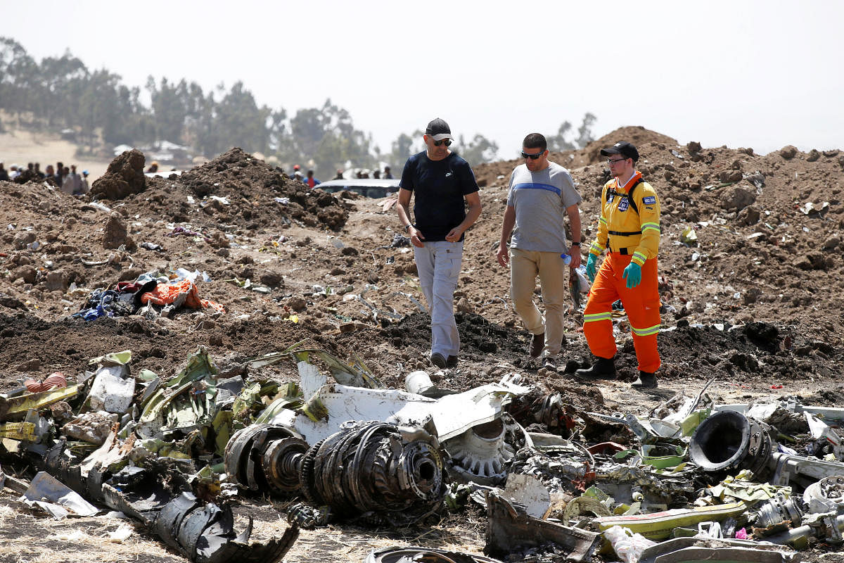 The Boeing 737 Max 8 aircraft crashed six minutes after takeoff Sunday, killing all 157 people on board. The disaster is the second with a Max 8 plane in just five months. (Reuters Photo)