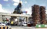 Metro Rail work at Brigade Road circle, MG Road in Bangalore. DH PHOTO