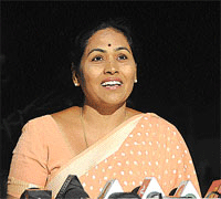 Energy Minister Shobha Karandlaje. File Photo