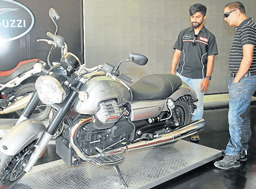 California, a 1200 cc bike by Italian manufacturer Moto Guzzi, was among the main attractions at the expo, which concluded in Mysore, on Sunday. DH PHOTO