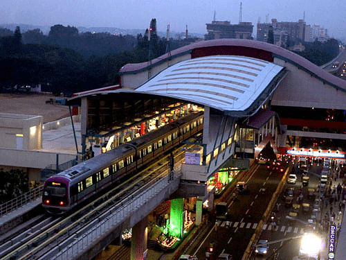 The union cabinet Thursday gave its approval to the second phase of Bangalore Metro Rail Project to improve public transport in the city. PTI File Photo