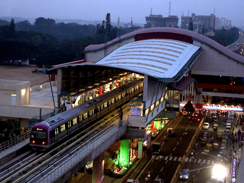 Karnataka Chief Minister Siddaramaiah today said work on first phase of Bangalore Metro Rail is targeted to end by March 2015. PTI File Photo