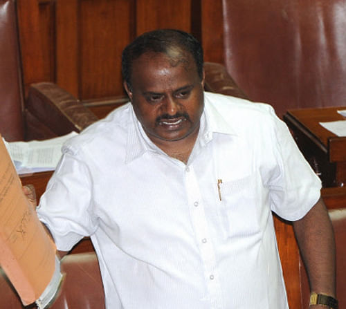 JD(S) Floor Leader H D Kumaraswamy today alleged in the legislative Assembly that industrialist and MP Rajeev Chandrashekhar had sold government land purchased for setting up a plant at Dabaspet in Bangalore Rural district. DH Photo