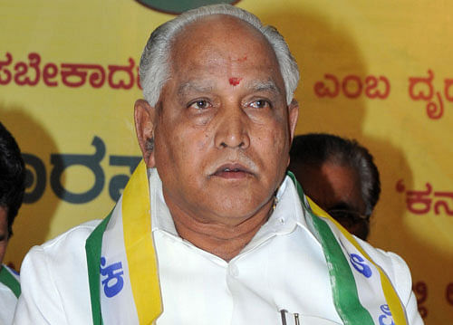 Shimoga MP and former chief minister B S Yeddyurappa has stated that people of the State need not be disheartened as he is not taking oath as Union Cabinet minister on May 26. / DH Photo