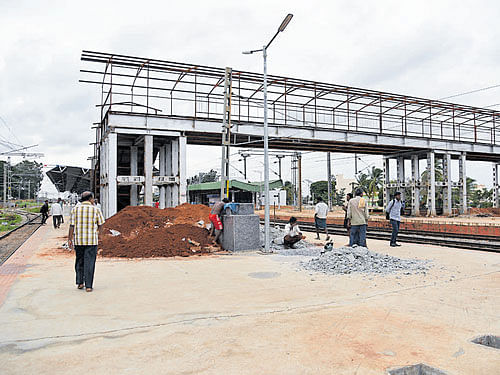 Yelahanka station is  currently being upgraded  with an addittional platform.
