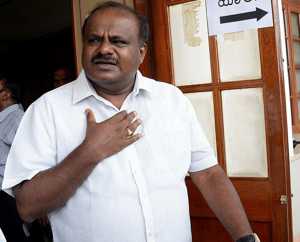 Kumaraswamy was reacting to Siddaramaiah's statement that the JD(S) would not come to power in the state. dh file photo
