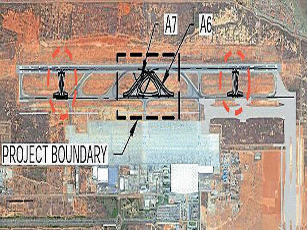 (In black) The location of new Rapid Exit Taxiways