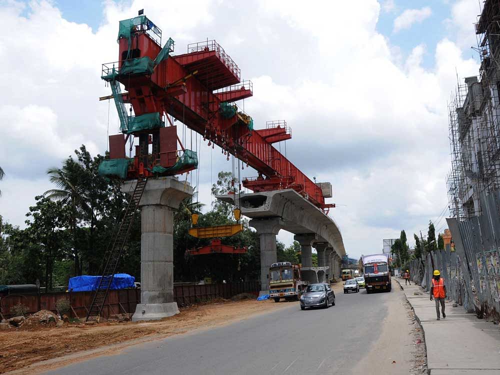 Bangalore Metro Rail Corporation Limited (BMRCL) has divided the project into three packages of about 6.4 km to expedite the work. DH Image for Representation