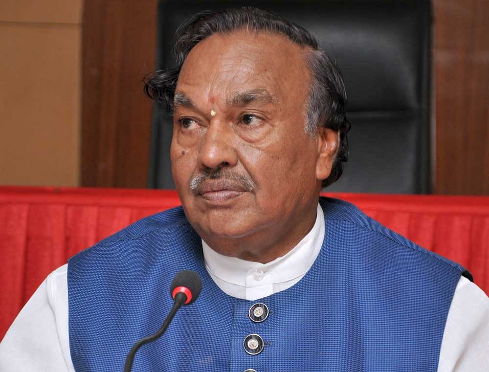 The leader of Opposition in Legislative Council K S Eshwarappa. DH file photo.