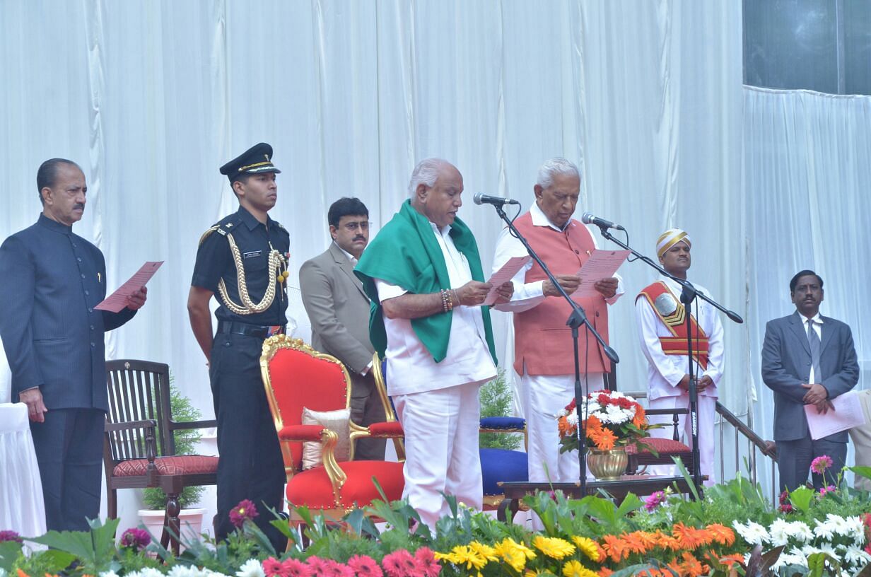 Many people felt it was too early for Yeddyurappa to have taken office while some others called it the right decision as the BJP emerged the single largest party. DH photo