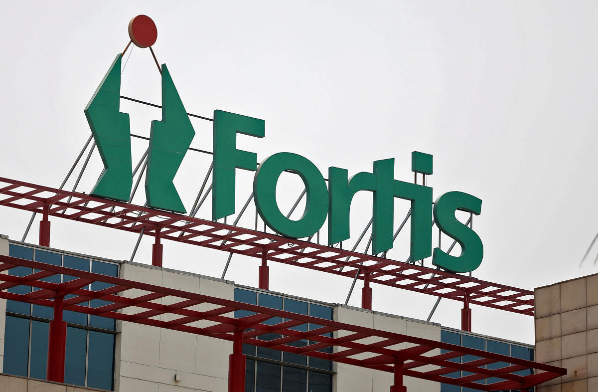 A Fortis hospital building is pictured in Gurugram. REUTERS