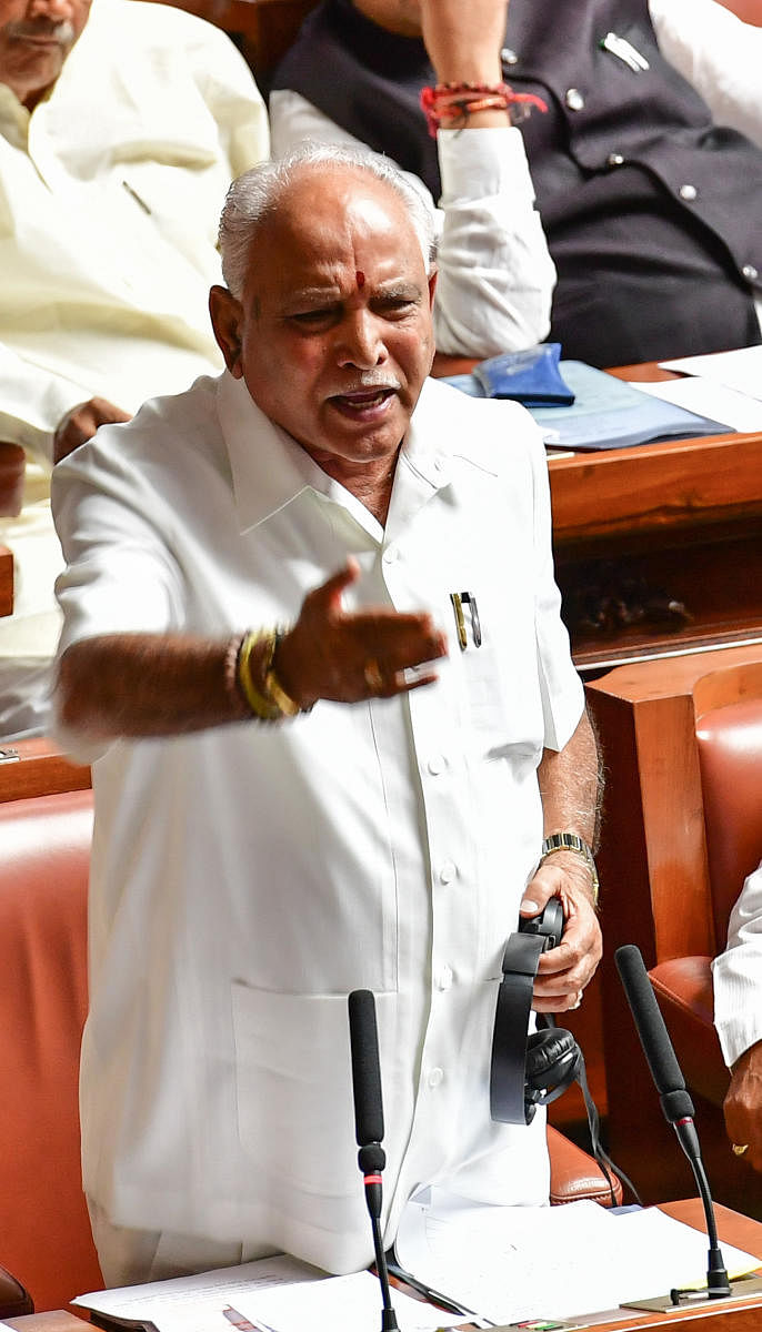 State BJP President B S Yeddyurappa. DH file photo.
