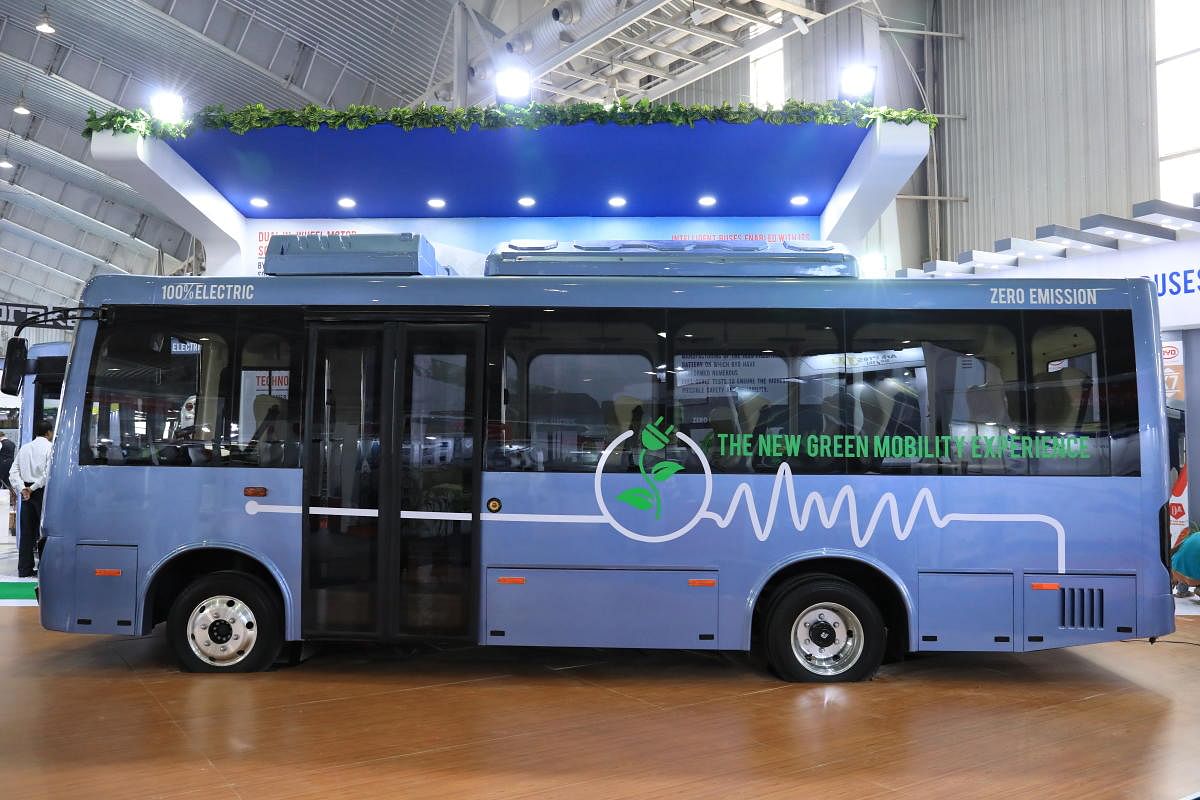 Electric bus manufactured by Olectra Greentech Limited