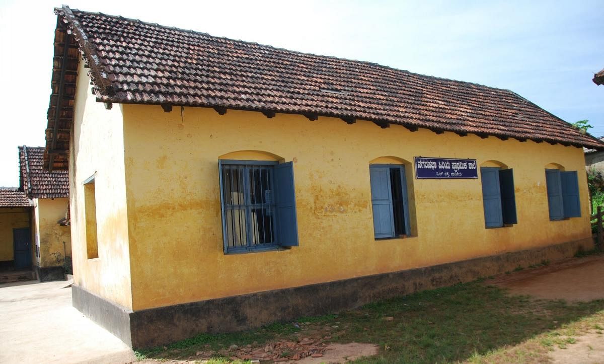 A view of the primary school run by the City Municipal Council on Hill Road in Madikeri.