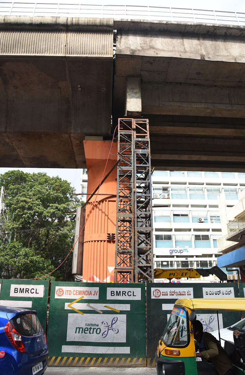According to BMRCL Managing Director Ajay Seth, inspections are being conducted and they have not found any problem in pillars at other places. DH file photo