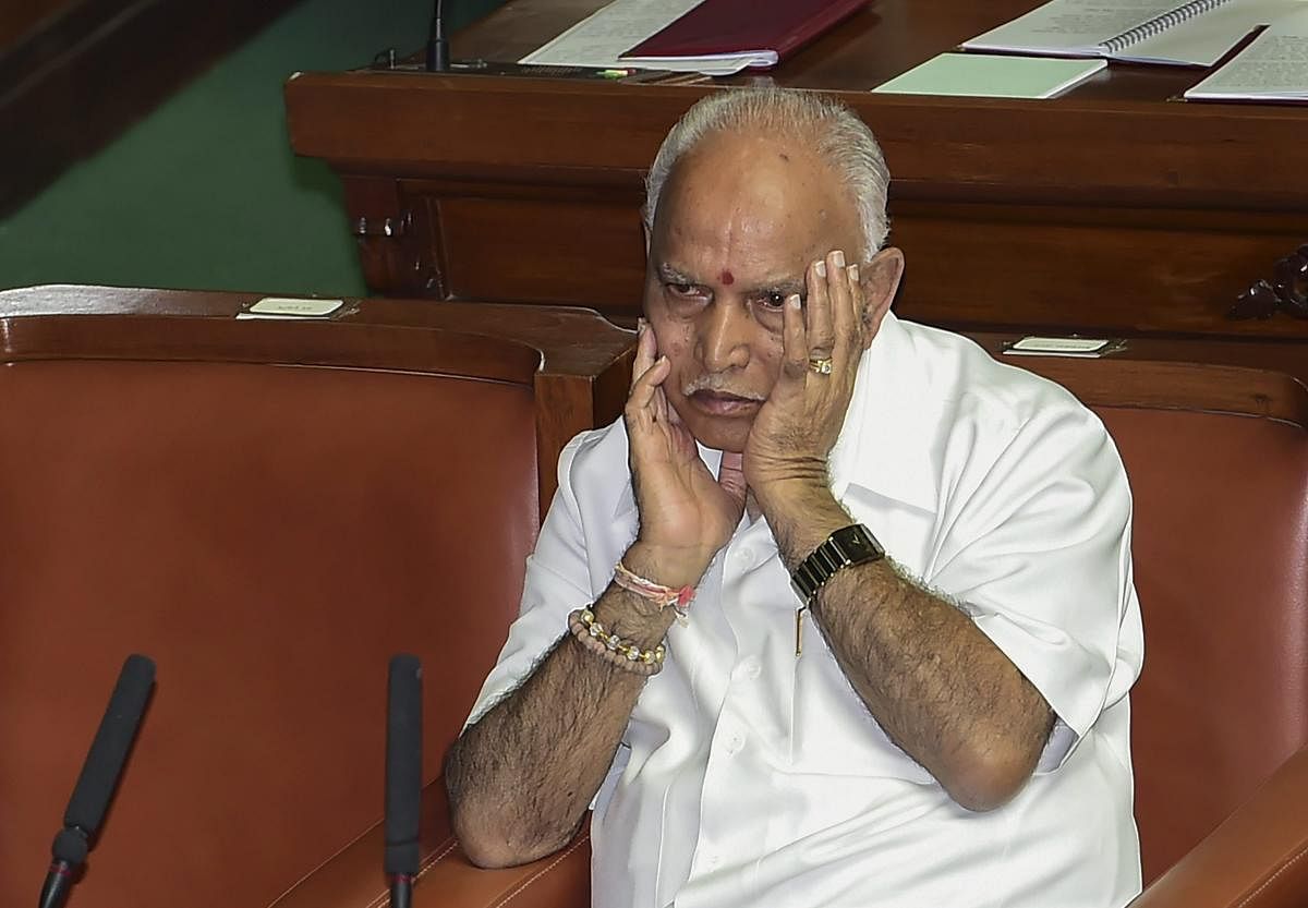 BJP Karnataka president B S Yeddyurappa on Friday rubbished as "fake" and "a concocted story" audio clips released by state chief minister H D Kumaraswamy about his alleged bid to lure an MLA to topple the Congress-JD(S) government. PTI file photo