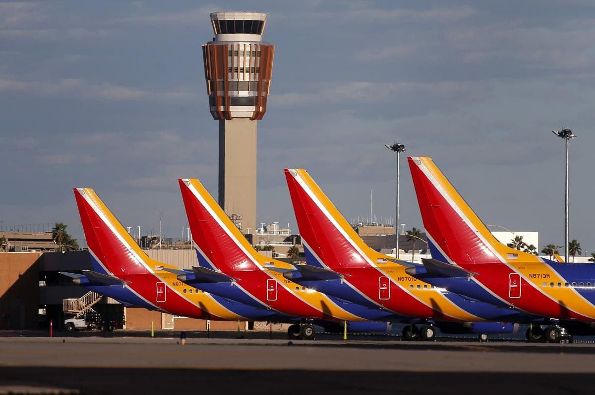 Boeing 737 Max 8 passenger planes sit on the tarmac at Phoenix Sky Harbor International Airport on March 13, 2019 in Phoenix, United States. (Ralph Freso/Getty Images/AFP)