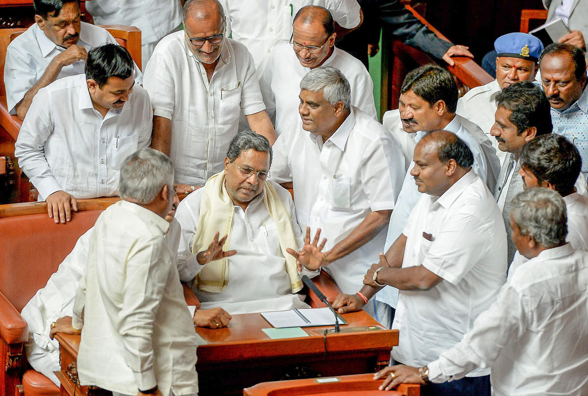 Yeddyurappa’s remarks come a day after Siddaramaiah declared that his opponents had “teamed up” and plotted his defeat in Chamundeshwari constituency, during the Assembly elections held in May. (DH File Photo)
