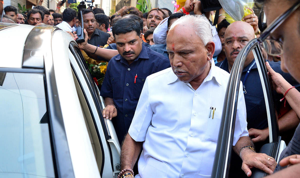 Yeddyurappa is scheduled to visit Channabasappa’s family on Monday to offer condolences. DH file photo