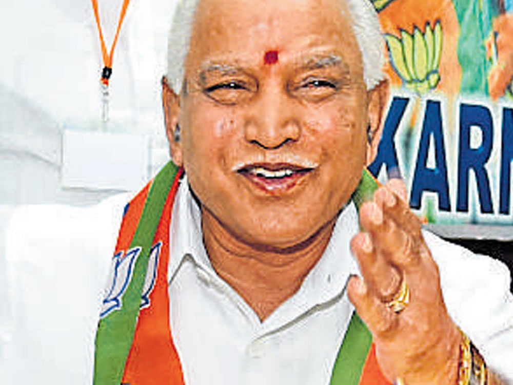 BJP state president B S Yeddyurappa. DH file photo
